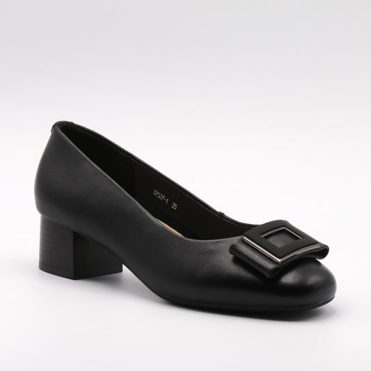 Pantofi cu toc damă din piele naturală 17527