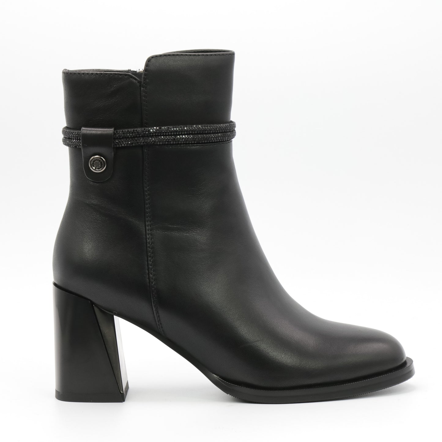 Botine dama cu toc din piele naturala V121