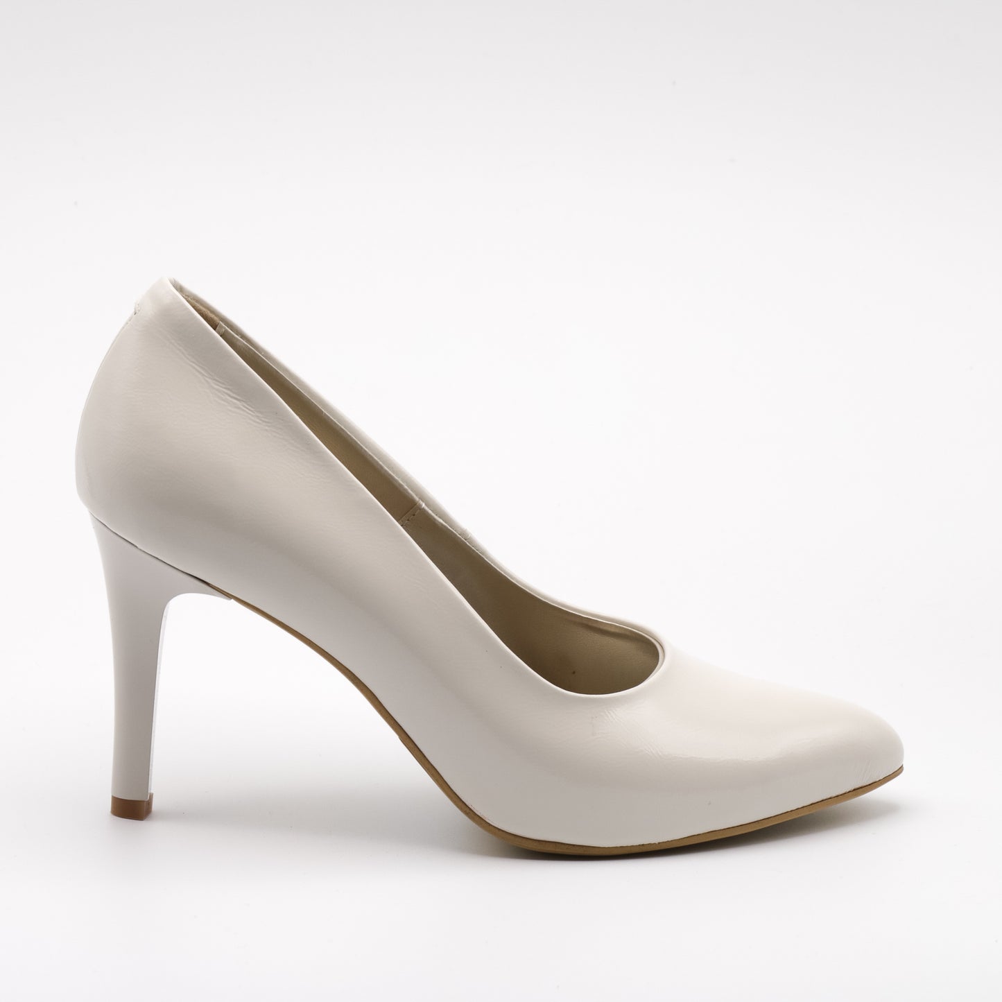 Pantofi cu toc damă din piele naturală lăcuită 3042