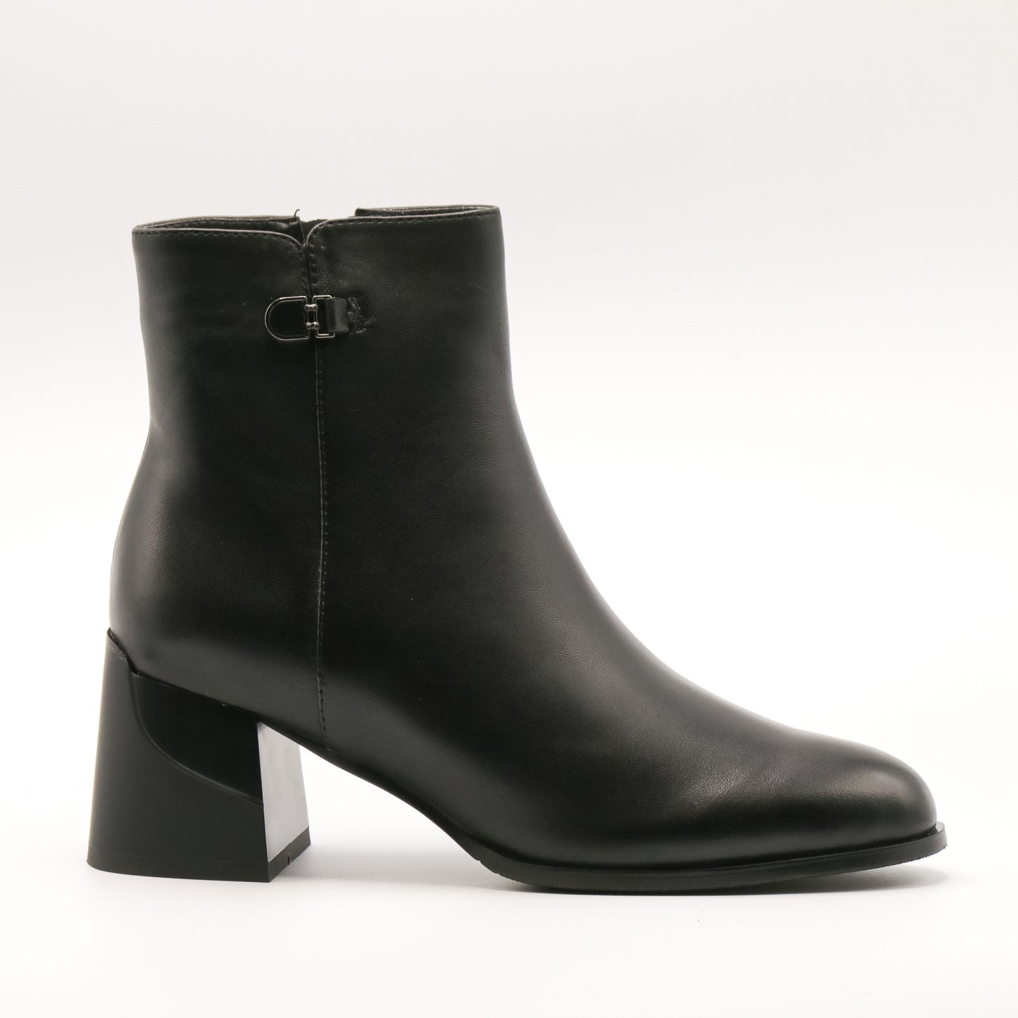 Botine dama cu toc din piele naturala LORA