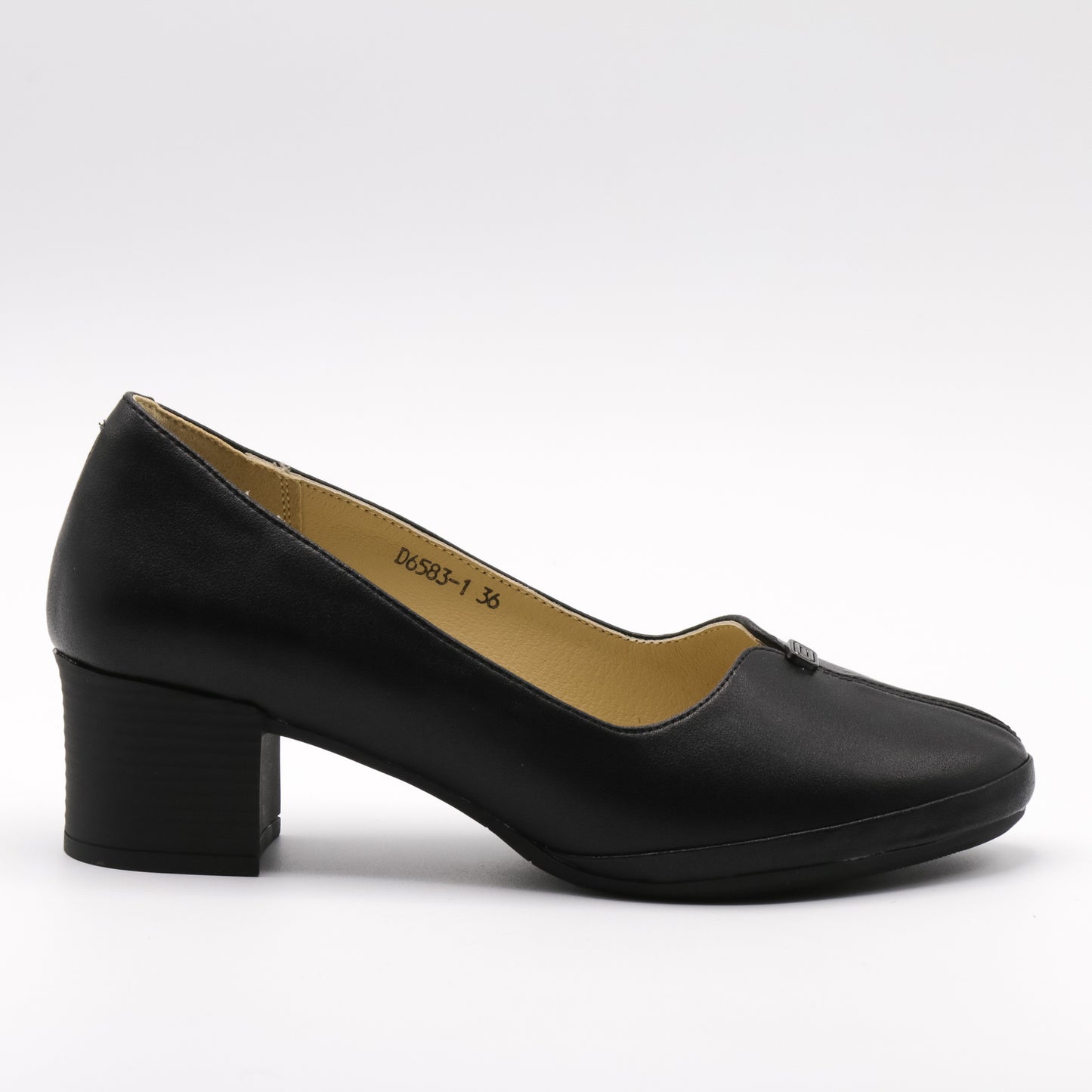 Pantofi cu toc damă din piele naturală/perforată 6583