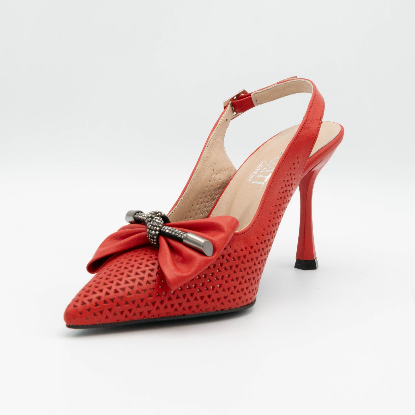 Pantofi cu toc dama din piele naturala 933 0157