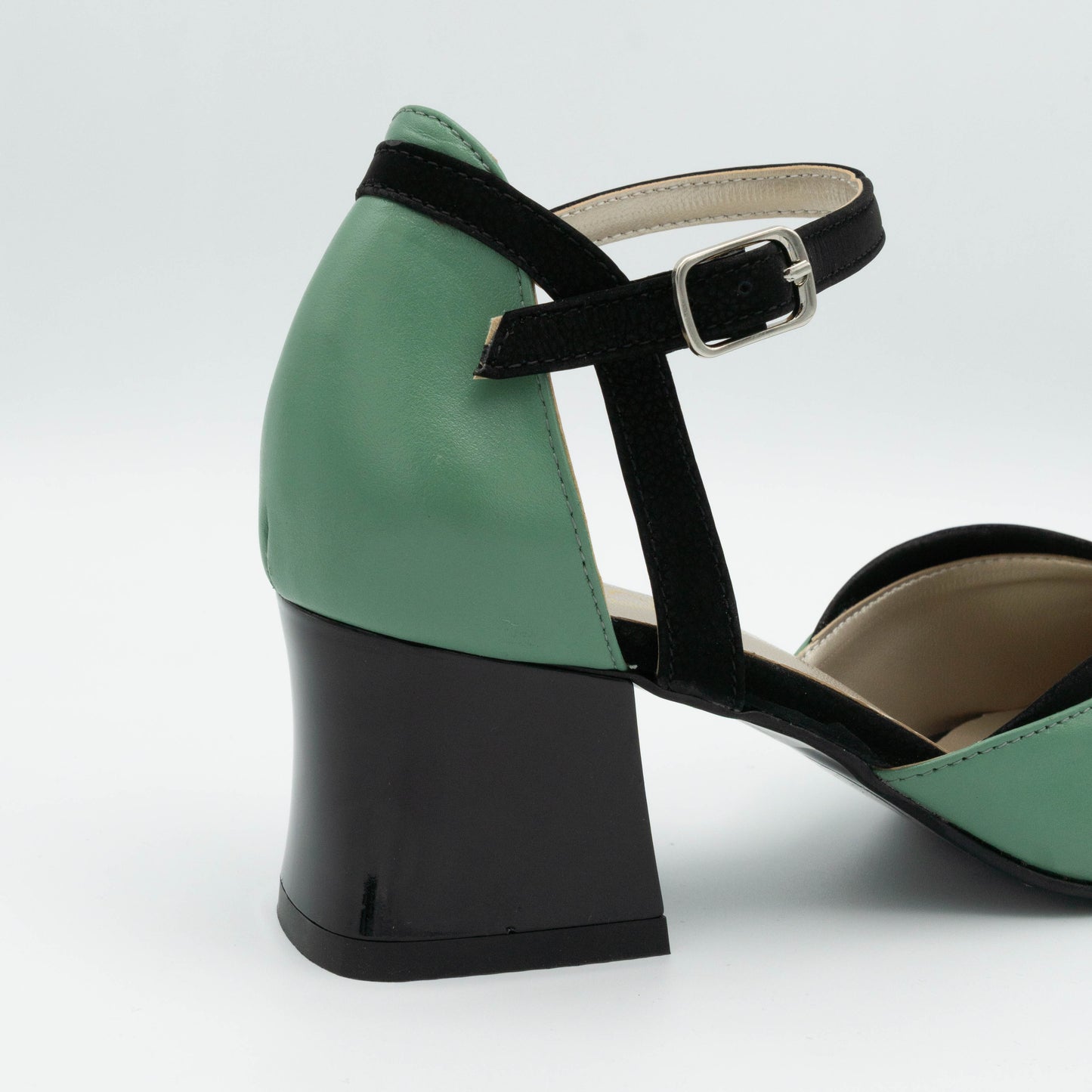 Pantofi cu toc dama din piele naturala 3275