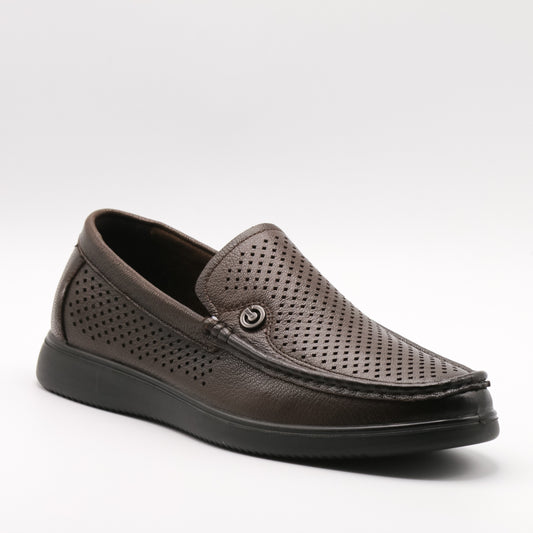 Pantofi casual bărbați din piele naturala perforată 891-L008