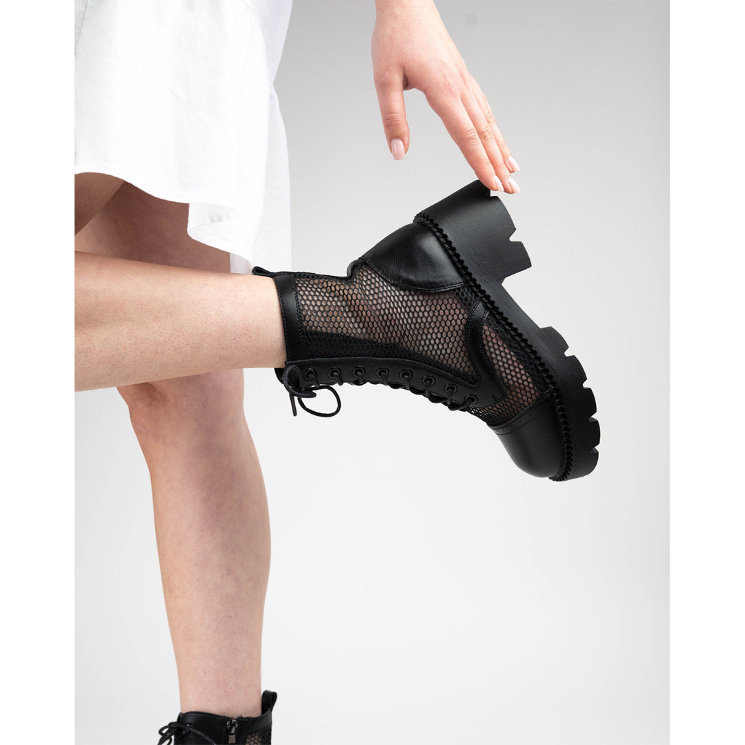 Ghete de vara din piele naturală și plasa 220