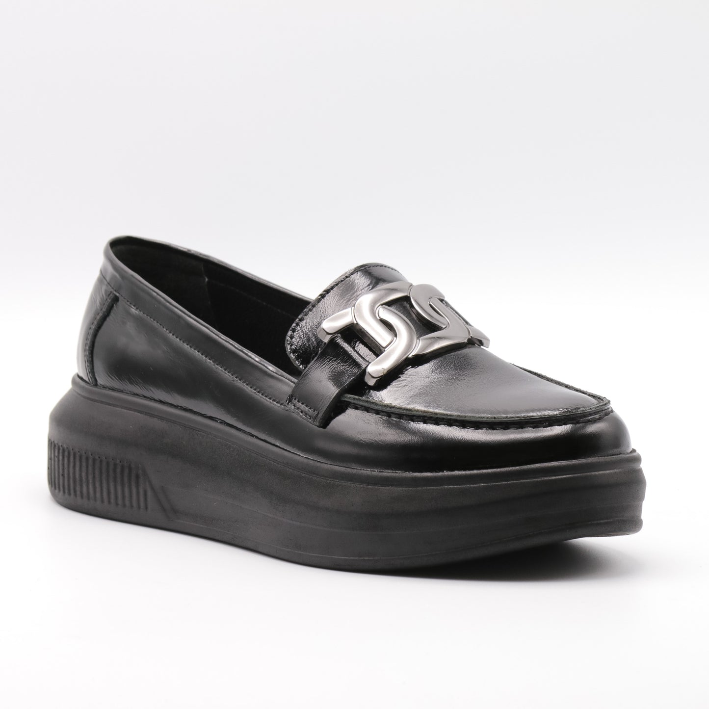 Pantofi dama casual din piele naturala lăcuită 1426