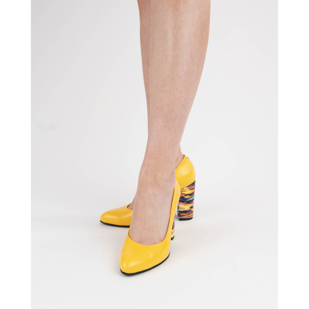 Pantofi cu toc din piele naturala 2704