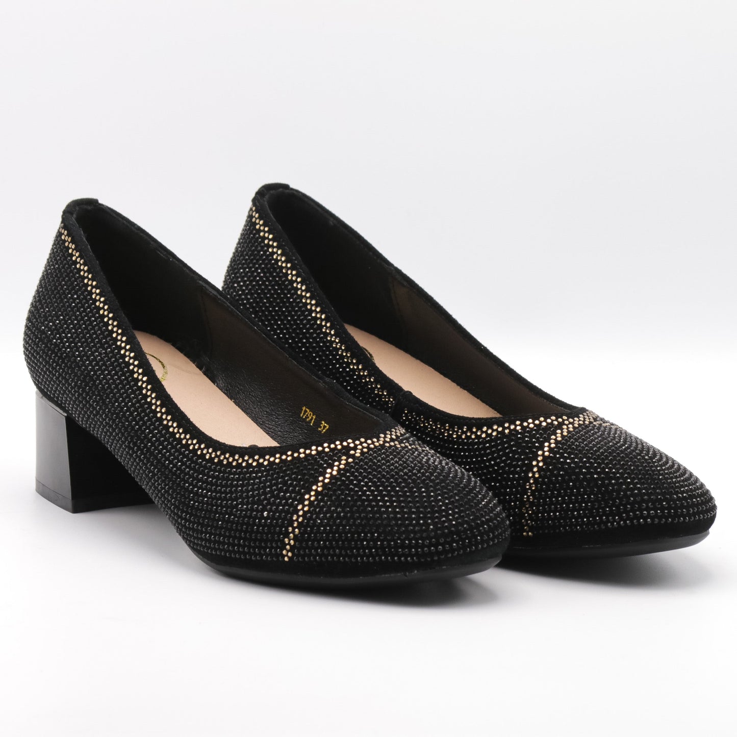 Pantofi cu toc din piele naturala 1791