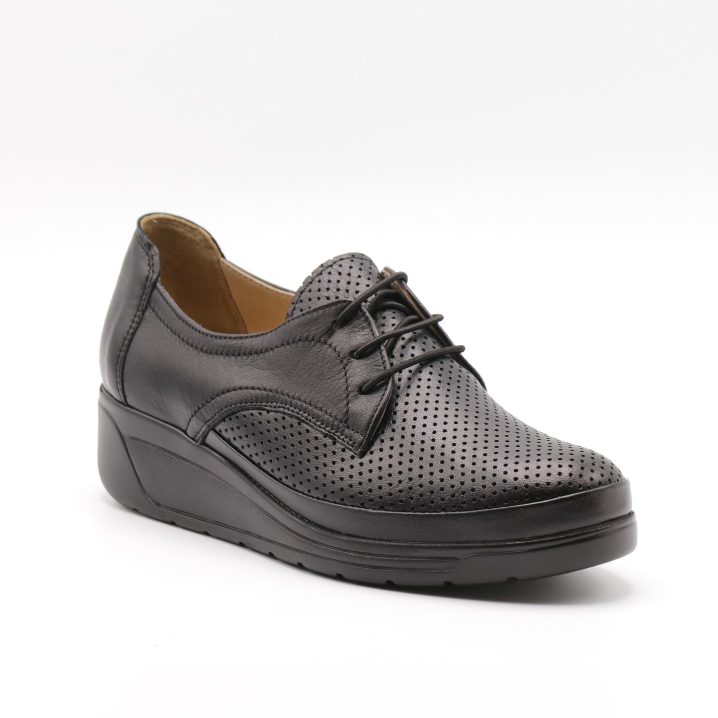 Pantofi casual damă din piele naturală perforată 1011