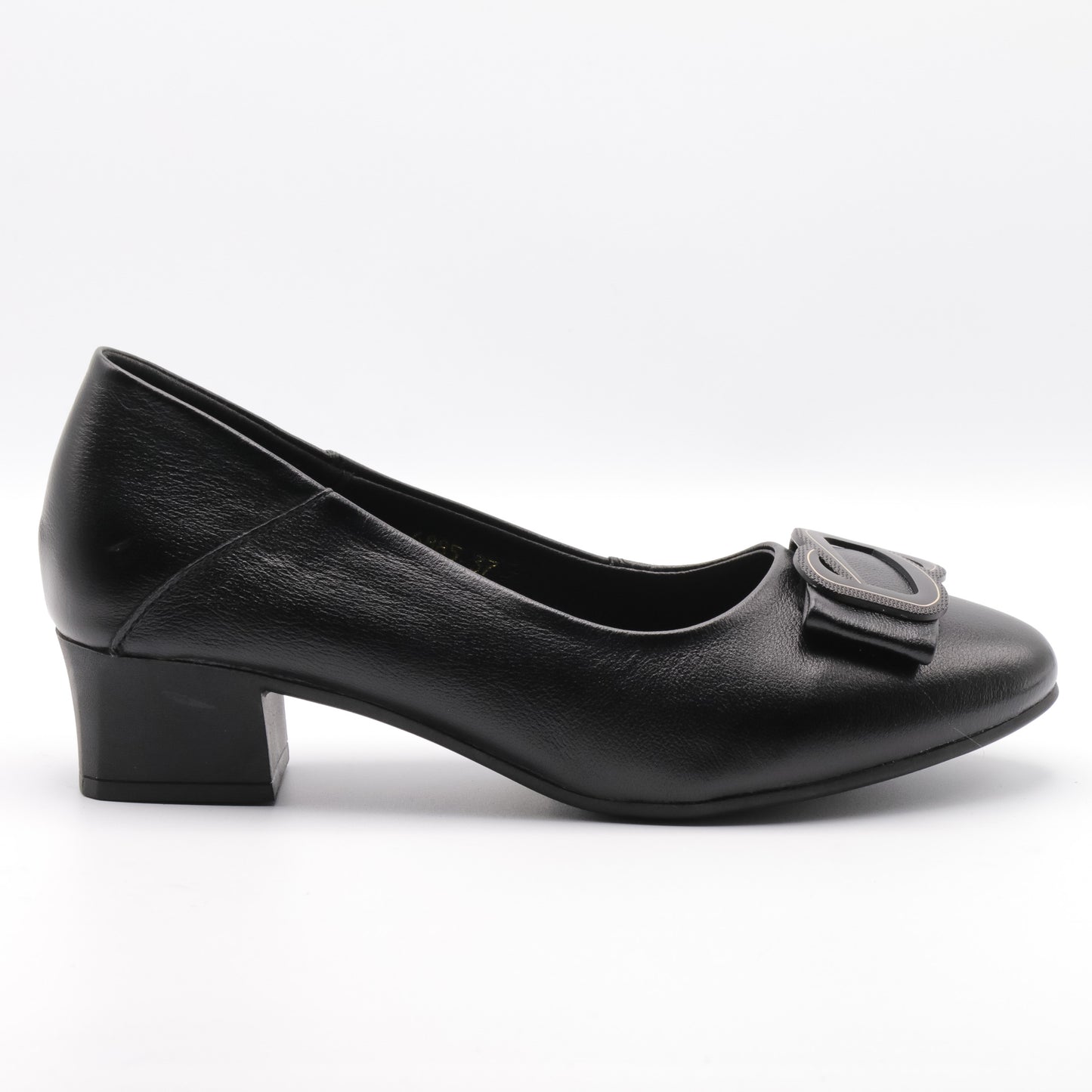 Pantofi din piele naturala cu toc 6885