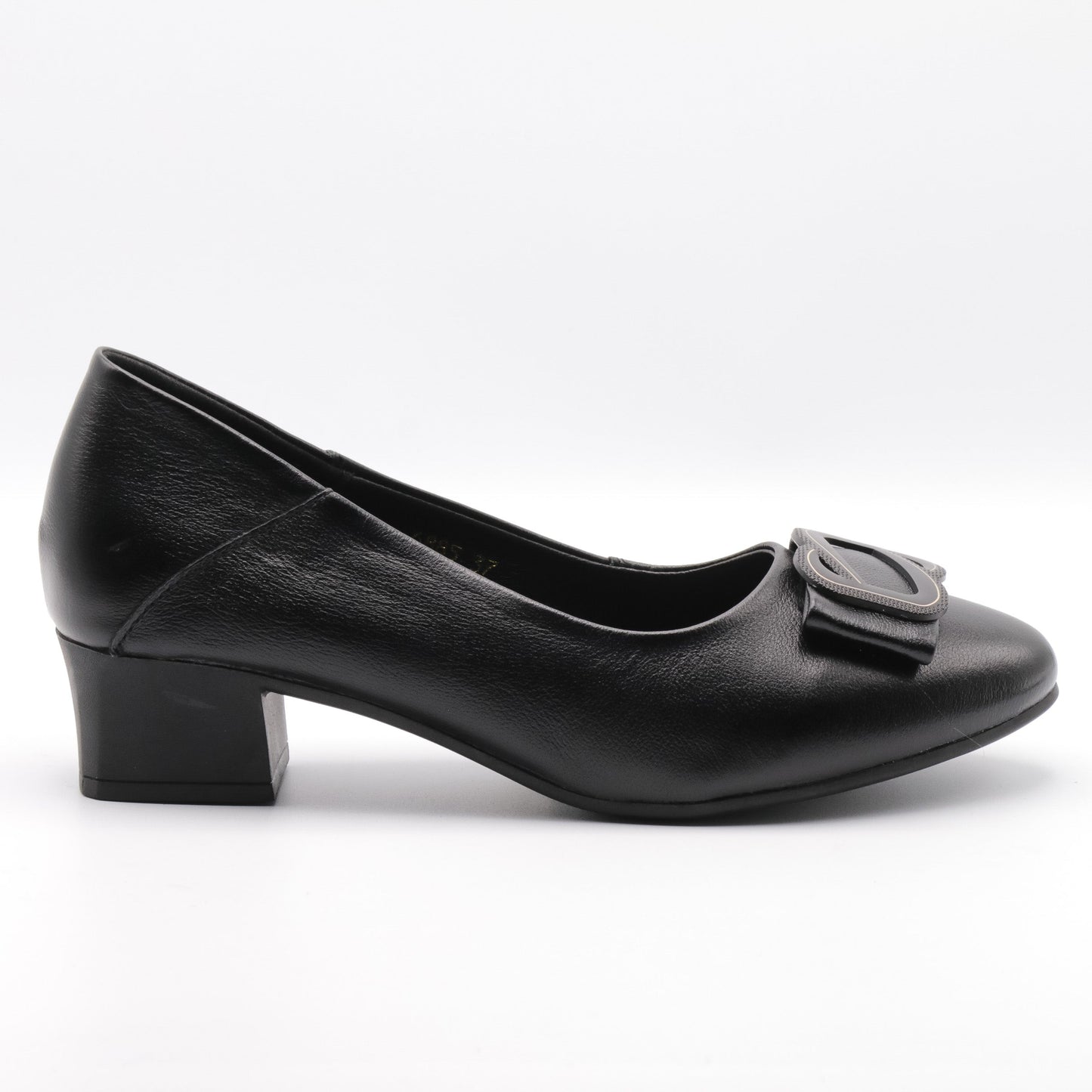 Pantofi din piele naturala cu toc 6885