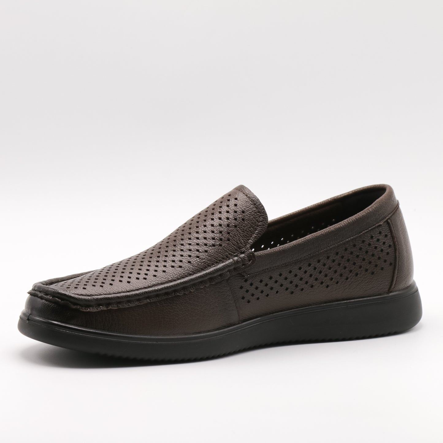 Pantofi casual bărbați din piele naturala perforată 891-L008
