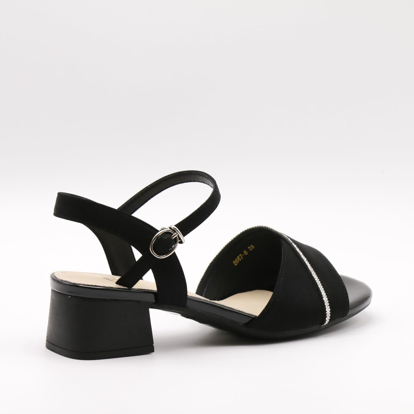 Sandale cu toc damă din piele naturală 2667