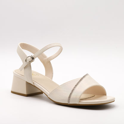 Sandale cu toc damă din piele naturală 2667