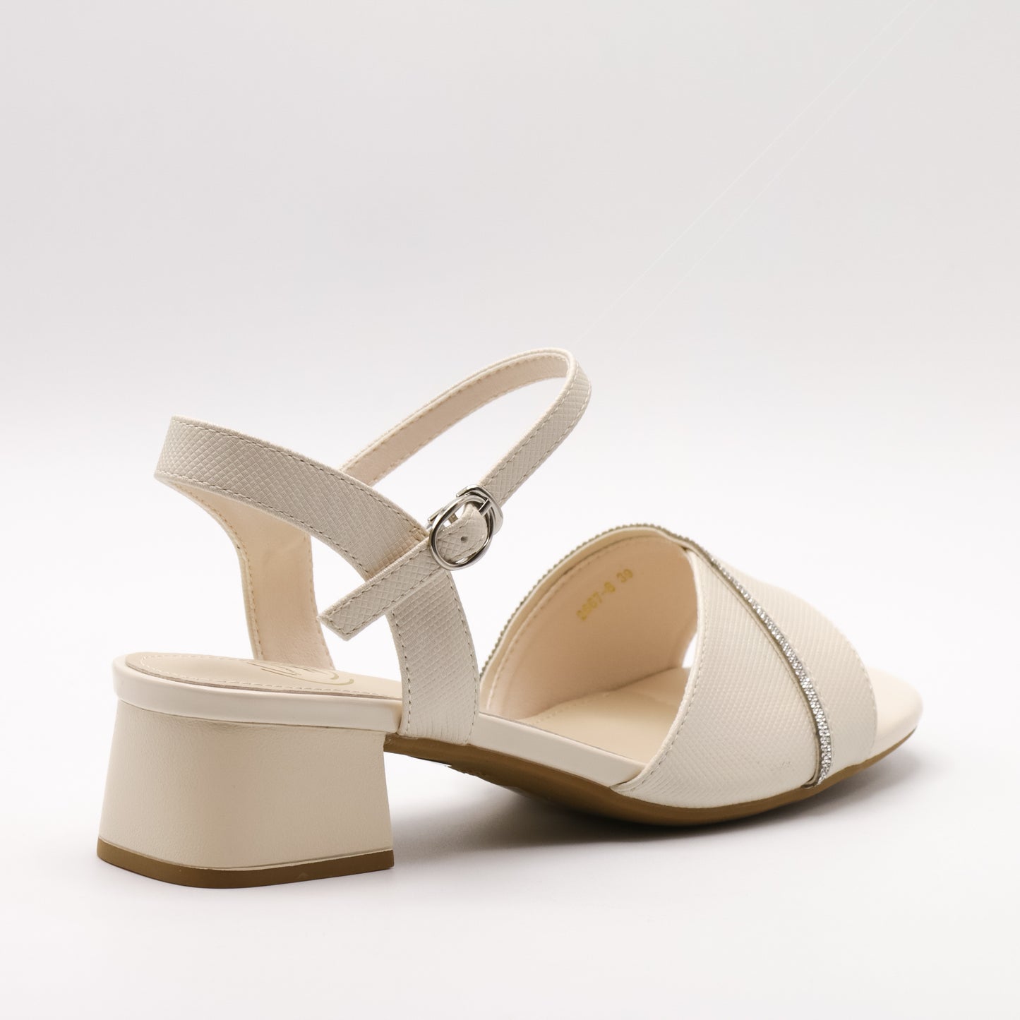 Sandale cu toc damă din piele naturală 2667