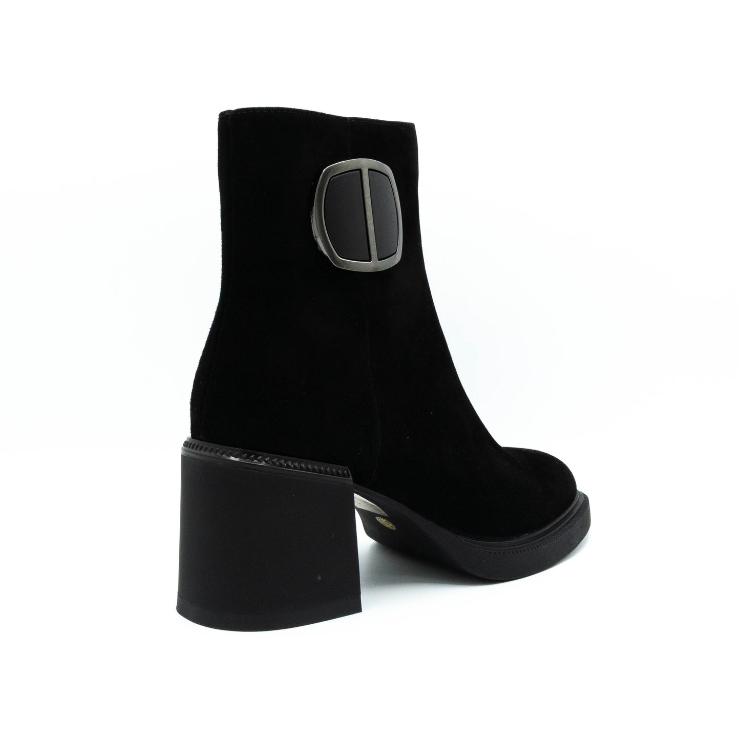 Botine dama din piele naturala intoarsa- P550-K199R