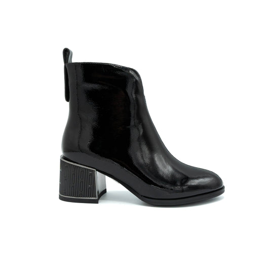 Botine dama din piele naturala lacuita- BSJW2571-1