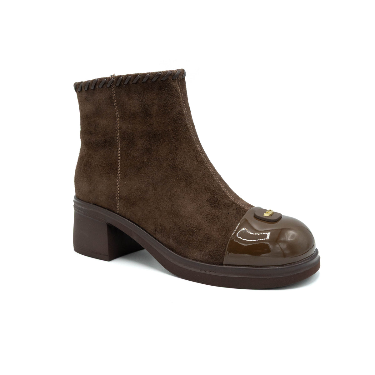 Botine dama din piele naturala intoarsa-53163