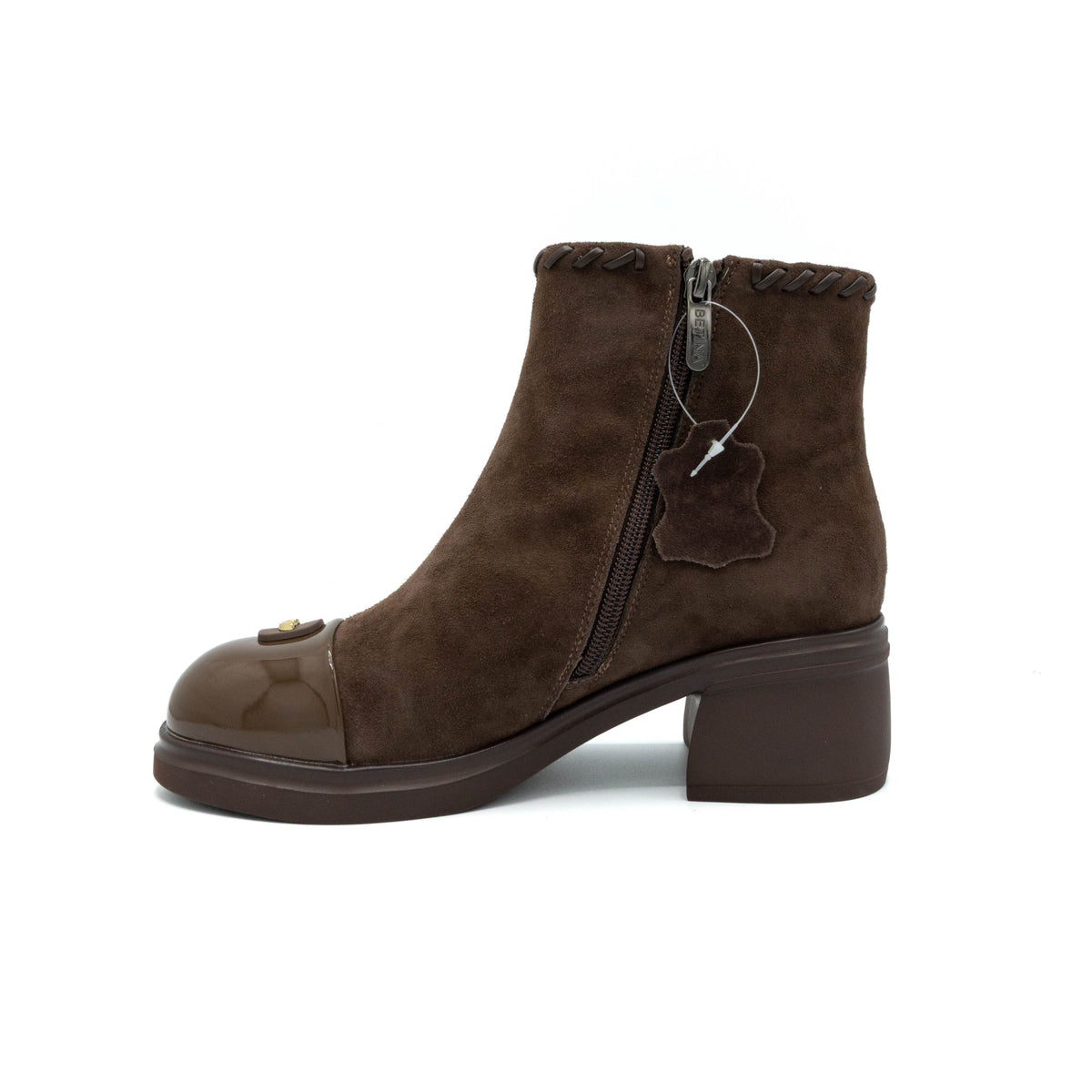 Botine dama din piele naturala intoarsa-53163