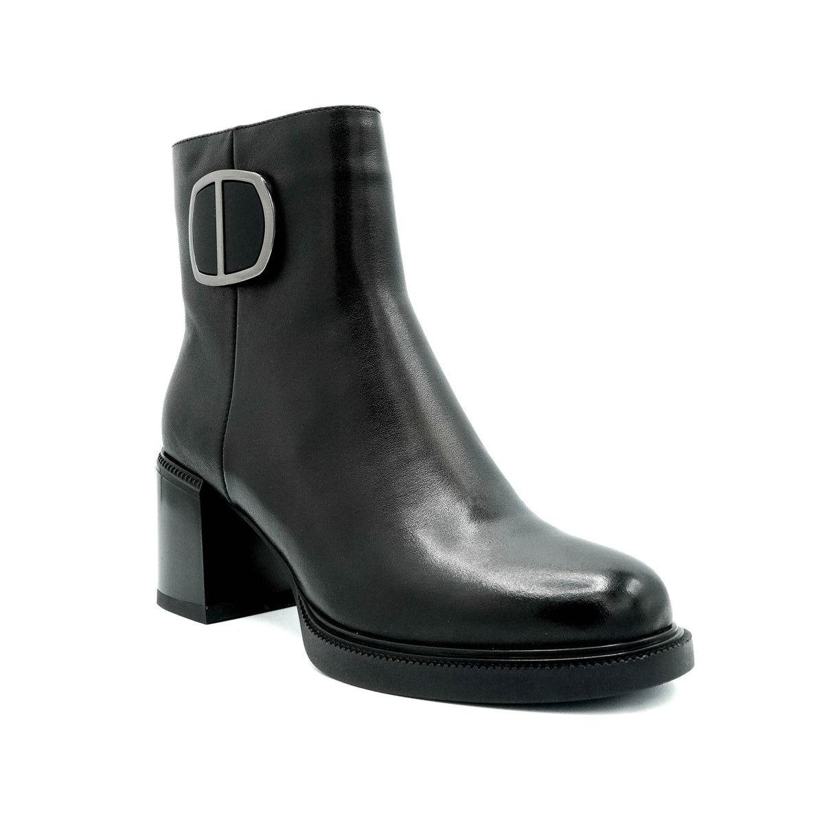 Botine dama din piele naturala - P550-K199R