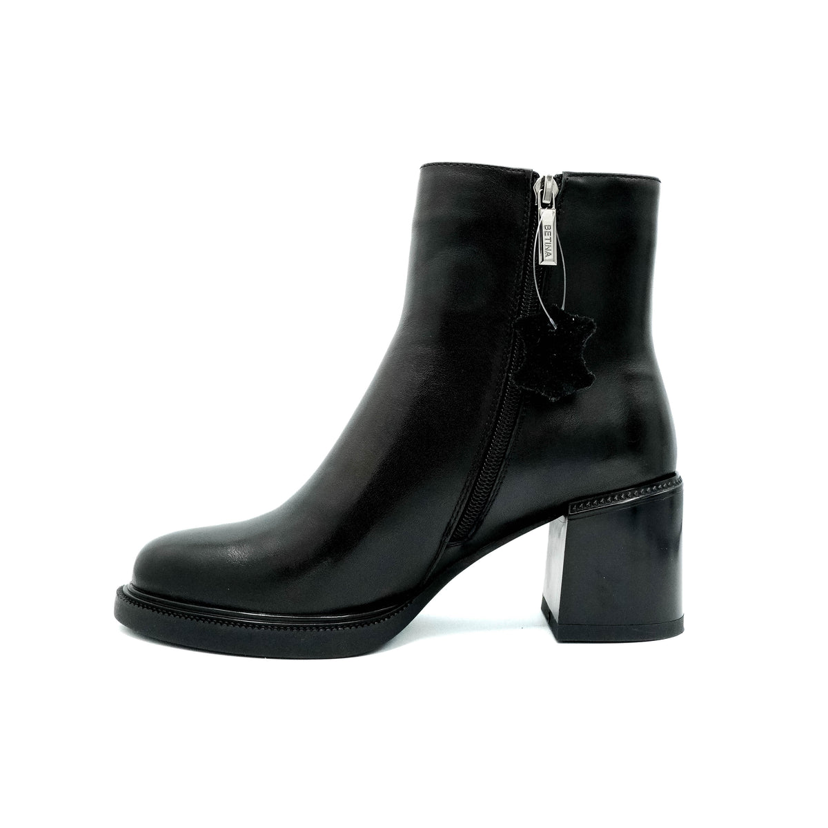 Botine dama din piele naturala - P550-K199R
