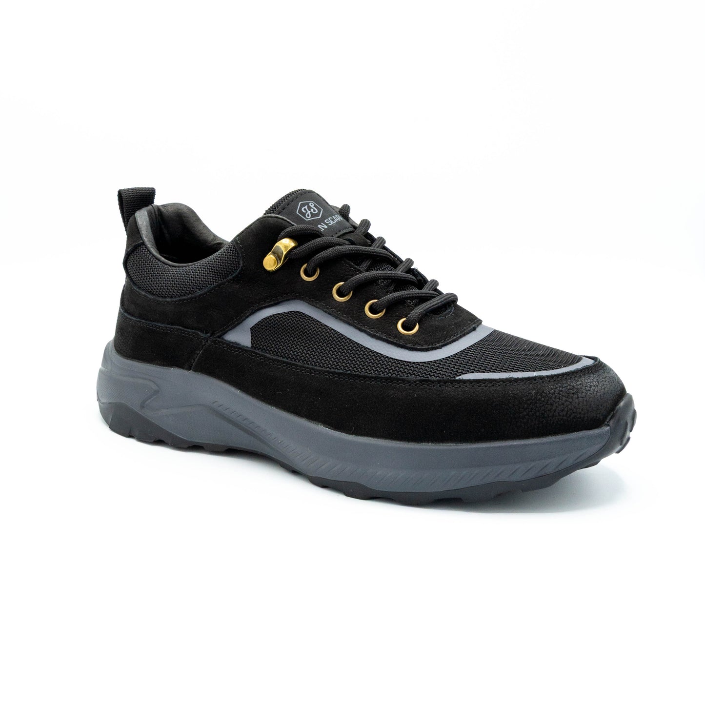 Sneakers de barbati din piele naturala si material textil-G8552-5