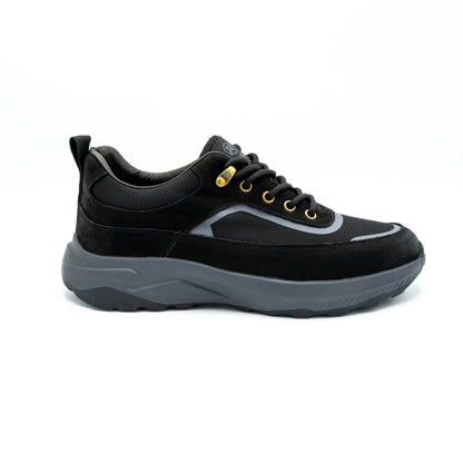 Sneakers de barbati din piele naturala si material textil-G8552-5