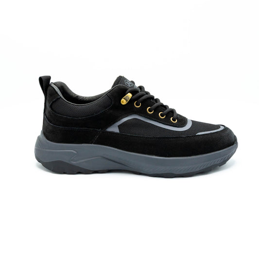 Sneakers de barbati din piele naturala si material textil-G8552-5