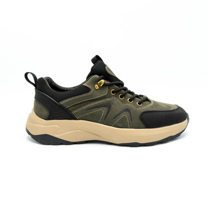 Sneakers de barbati din piele naturala si material textil-8553
