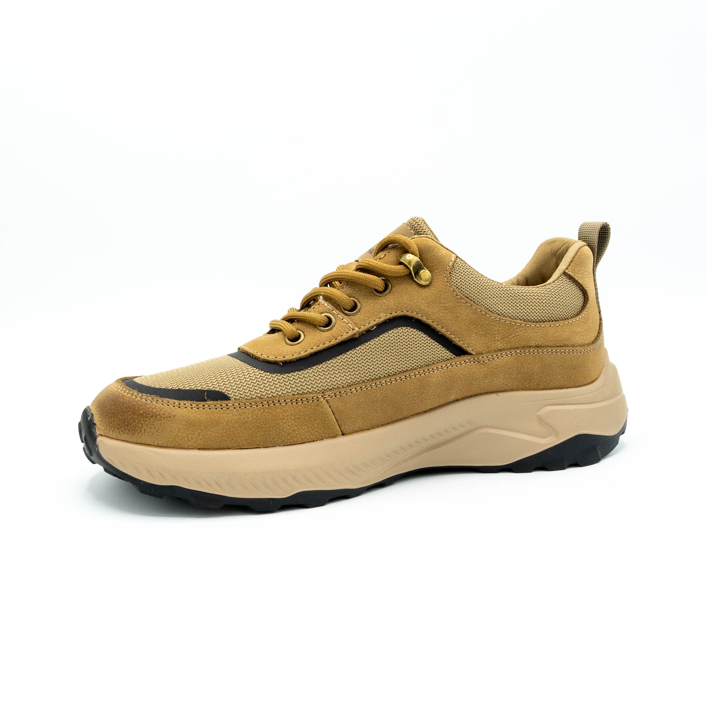Sneakers de barbati din piele naturala si material textil-G8552-5