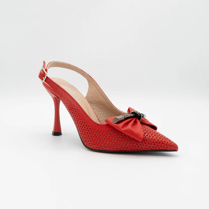Pantofi cu toc dama din piele naturala 933 0157