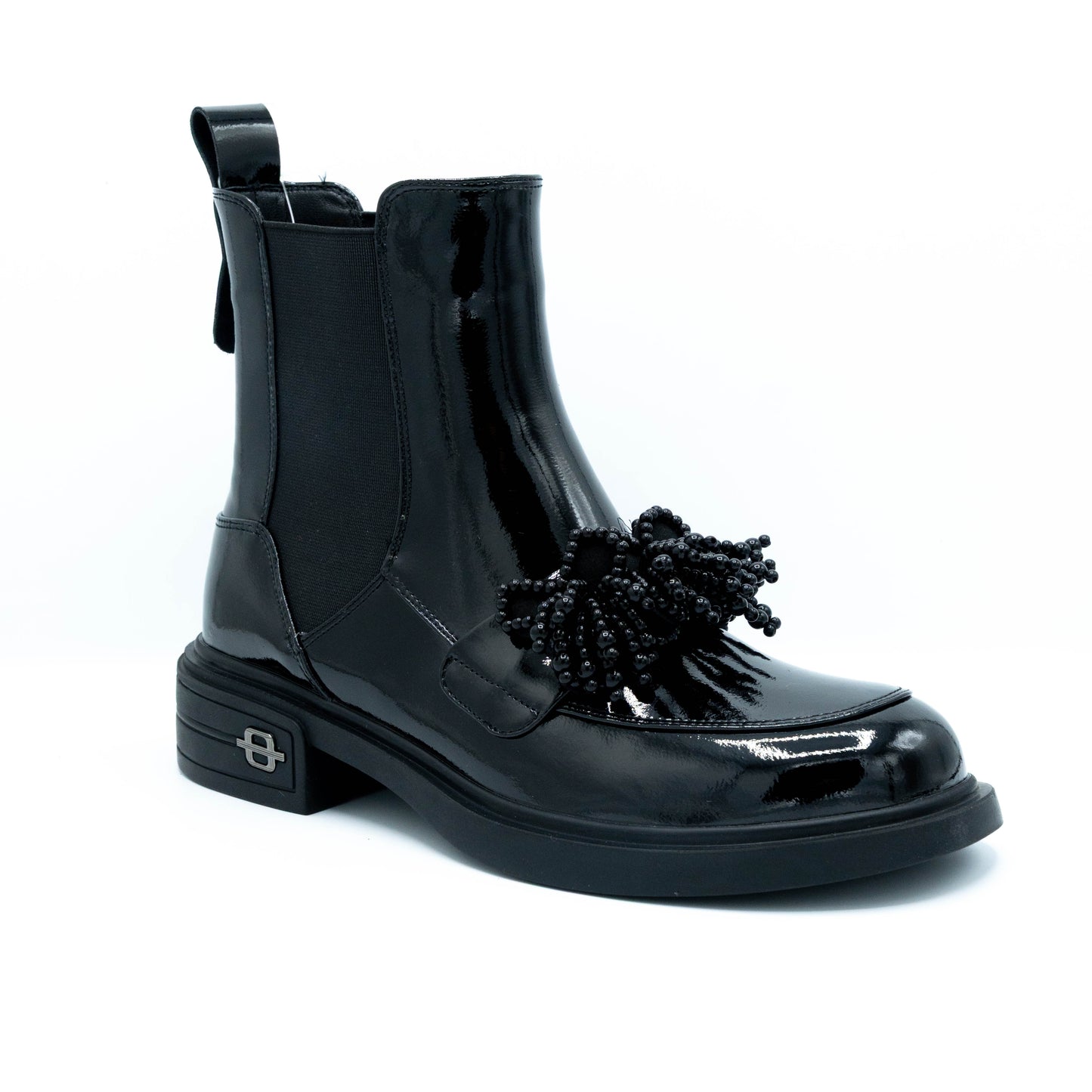 Botine dama din piele naturala lacuita- MILE-177