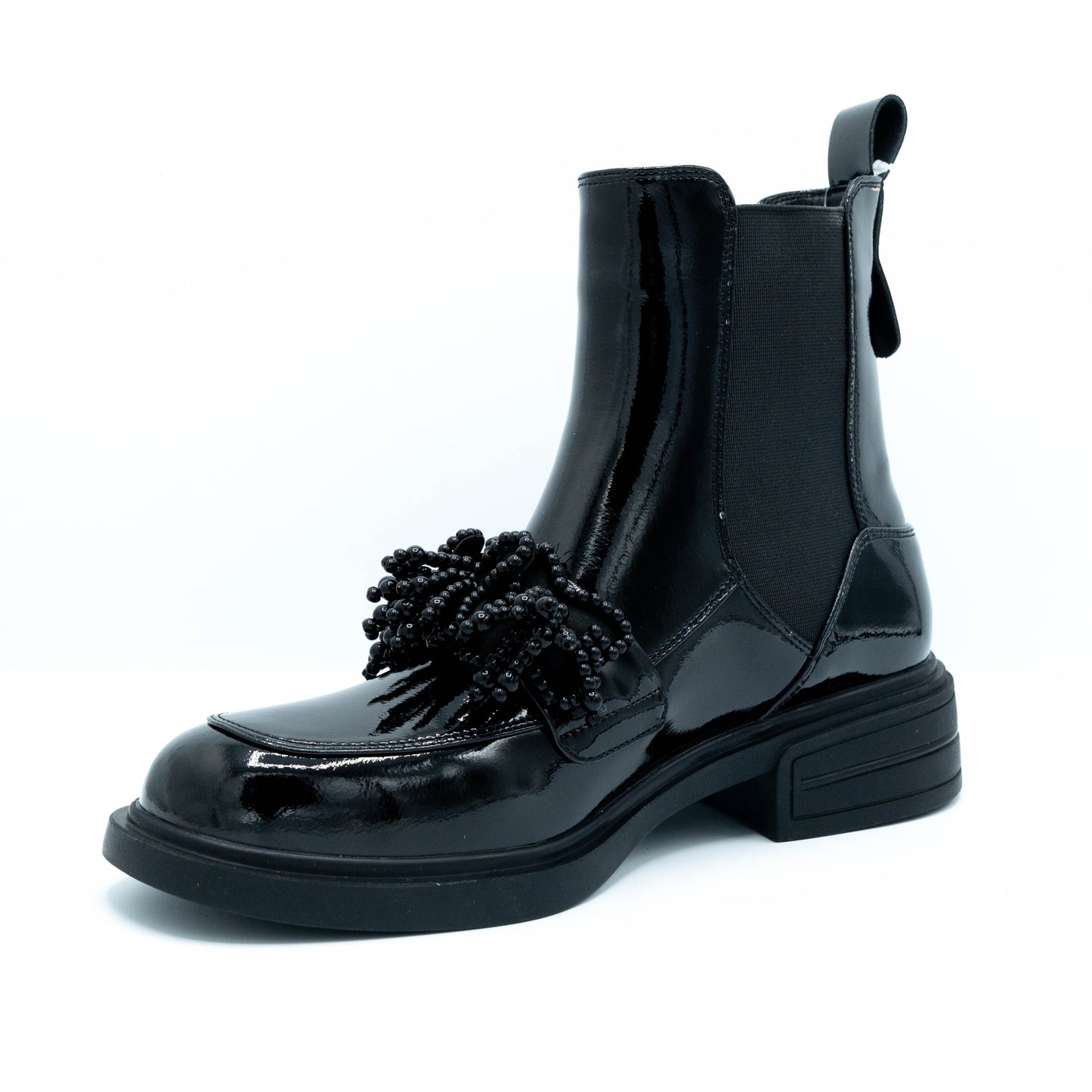 Botine dama din piele naturala lacuita- MILE-177