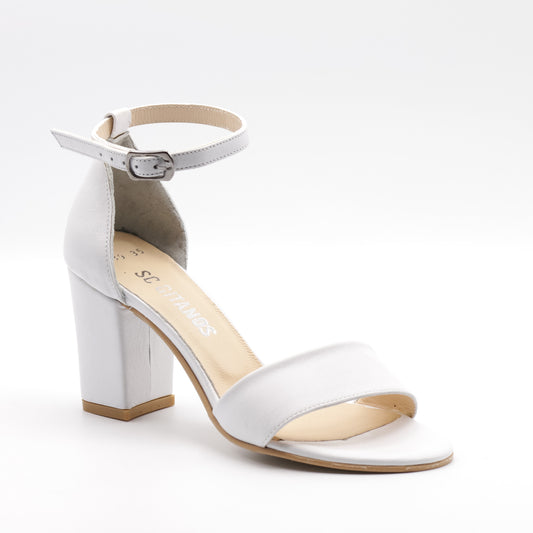 Sandale dama cu toc din piele naturală 0139
